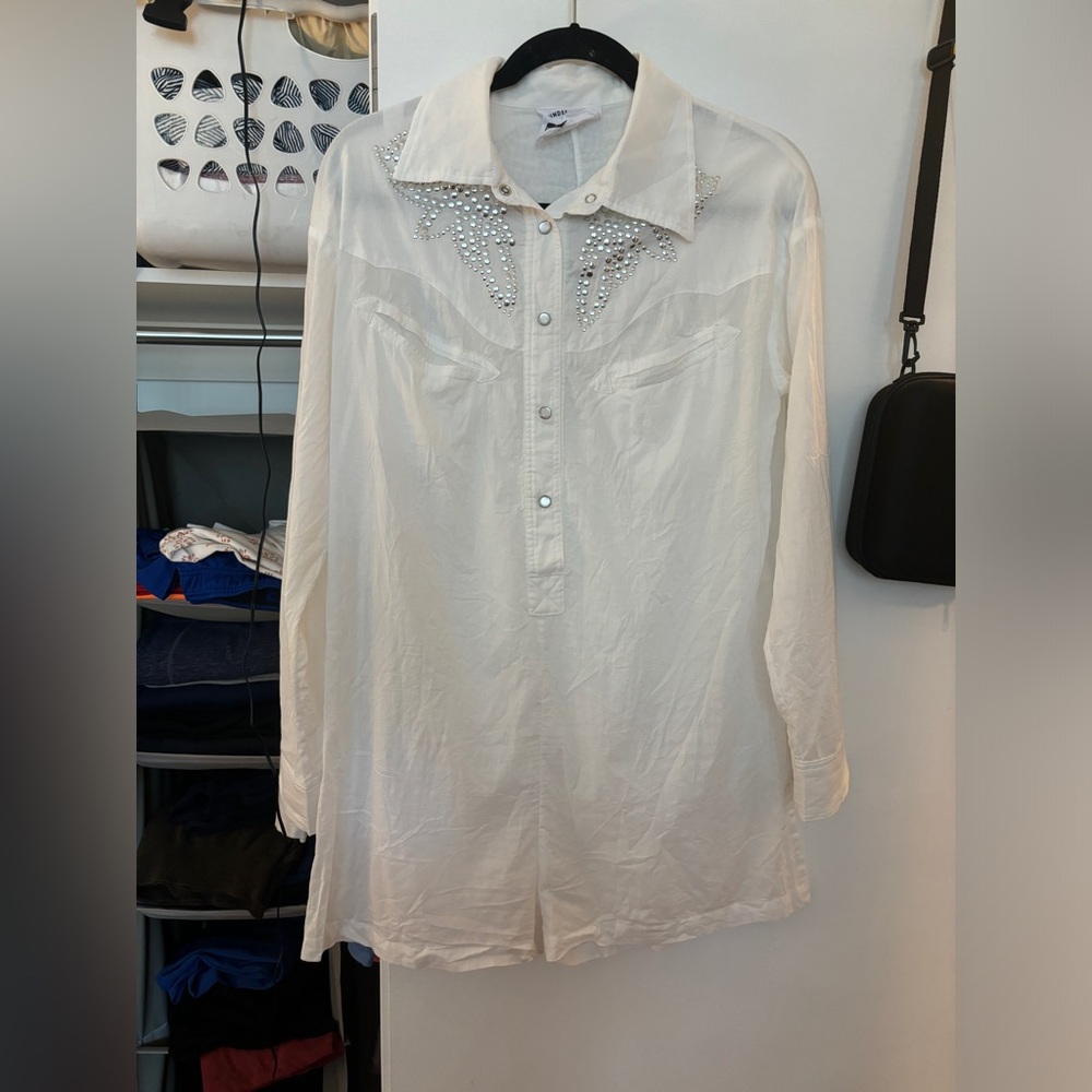 Understated Leather western shirt romper - Picture 5 of 5